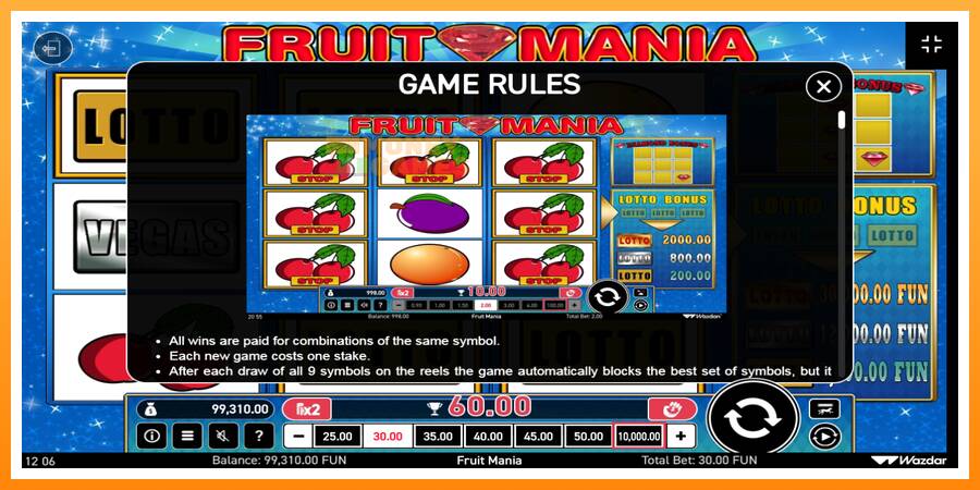 ลองสัมผัสเครื่องดูครับ Fruit Mania, รูปภาพ 6: เล่นเพื่อเงิน