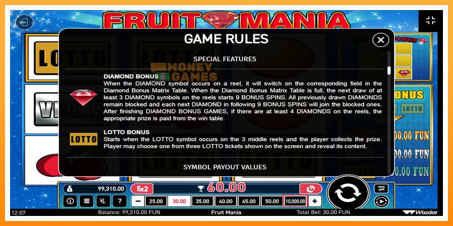 ลองสัมผัสเครื่องดูครับ Fruit Mania, รูปภาพ 7: เล่นเพื่อเงิน