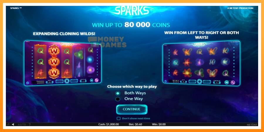 ลองสัมผัสเครื่องดูครับ Sparks, รูปภาพ 1: เล่นเพื่อเงิน