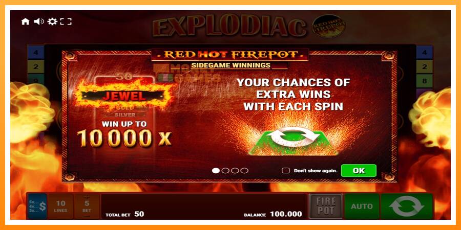 ลองสัมผัสเครื่องดูครับ Explodiac Red Hot Firepot, รูปภาพ 1: เล่นเพื่อเงิน