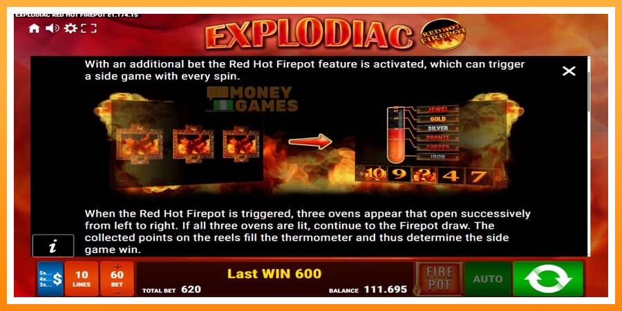 ลองสัมผัสเครื่องดูครับ Explodiac Red Hot Firepot, รูปภาพ 7: เล่นเพื่อเงิน