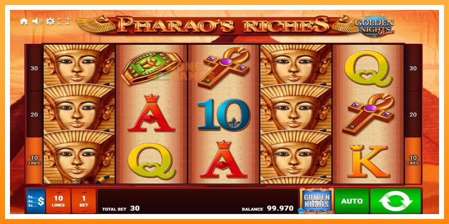 ลองสัมผัสเครื่องดูครับ Pharaos Riches Golden Nights, รูปภาพ 2: เล่นเพื่อเงิน