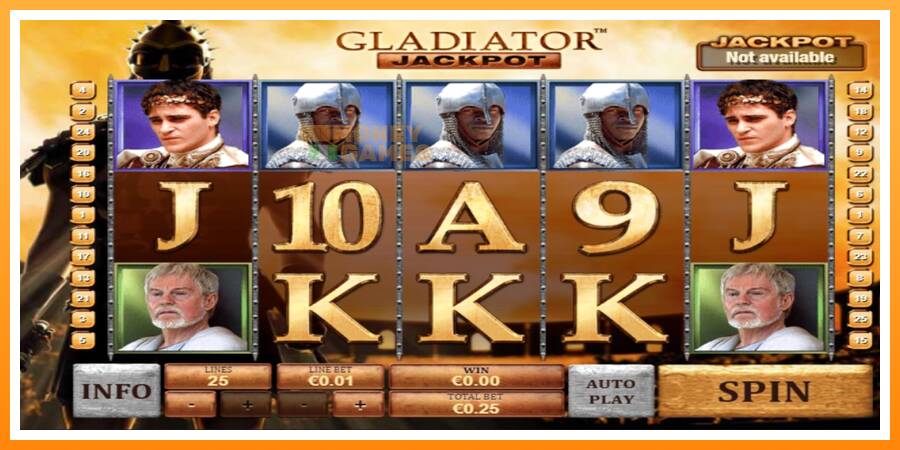 ลองสัมผัสเครื่องดูครับ Gladiator Jackpot, รูปภาพ 1: เล่นเพื่อเงิน