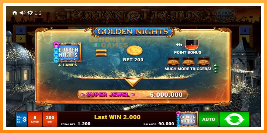 ลองสัมผัสเครื่องดูครับ Roman Legion Golden Nights, รูปภาพ 5: เล่นเพื่อเงิน