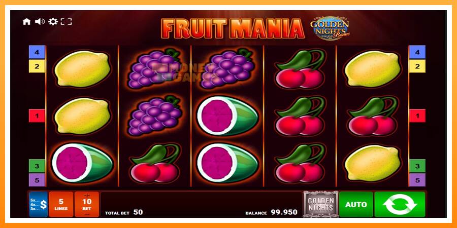 ลองสัมผัสเครื่องดูครับ Fruit Mania Golden Nights, รูปภาพ 1: เล่นเพื่อเงิน