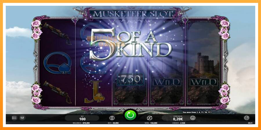 ลองสัมผัสเครื่องดูครับ Musketeer Slot, รูปภาพ 4: เล่นเพื่อเงิน