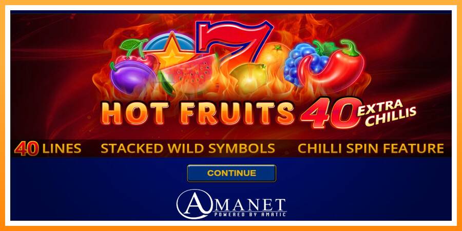 ลองสัมผัสเครื่องดูครับ Hot Fruits 40 Extra Chillis, รูปภาพ 1: เล่นเพื่อเงิน