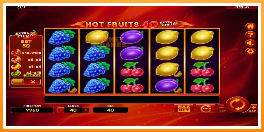 ลองสัมผัสเครื่องดูครับ Hot Fruits 40 Extra Chillis, รูปภาพ 2: เล่นเพื่อเงิน