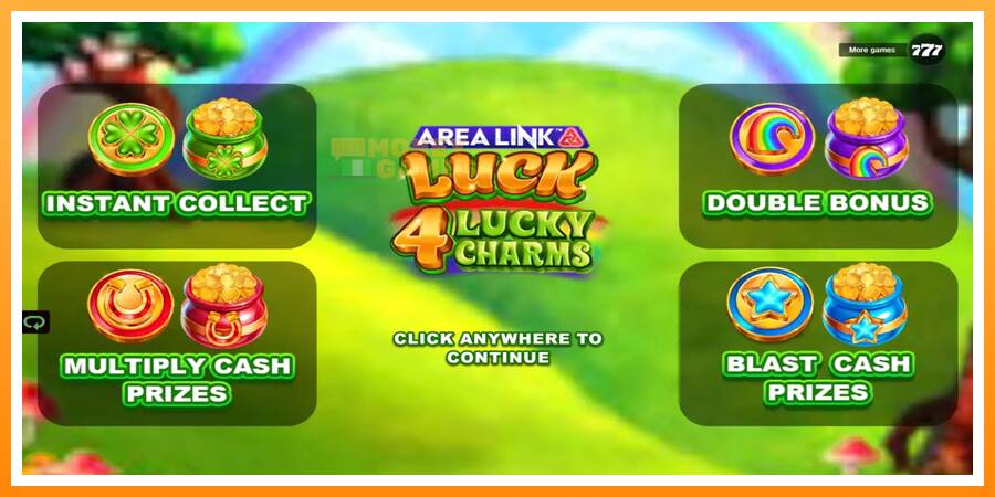 ลองสัมผัสเครื่องดูครับ Area Link Luck 4 Lucky Charms, รูปภาพ 1: เล่นเพื่อเงิน