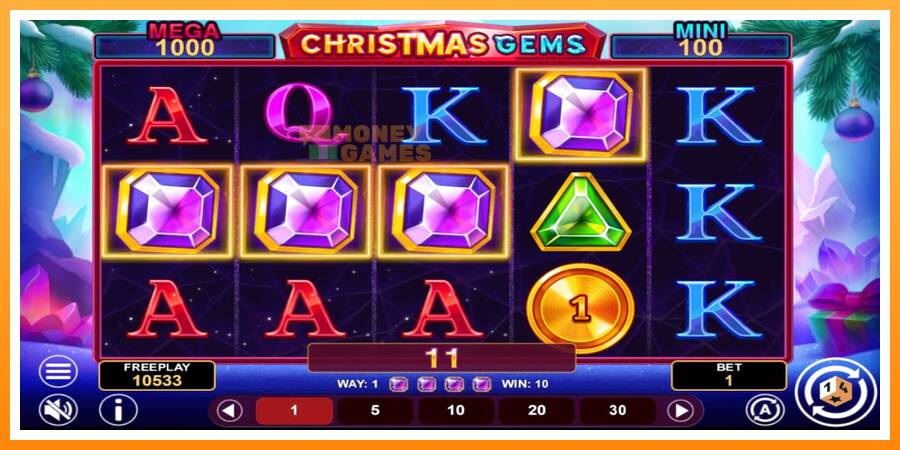 ลองสัมผัสเครื่องดูครับ Christmas Gems Hold & Win, รูปภาพ 4: เล่นเพื่อเงิน