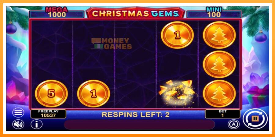 ลองสัมผัสเครื่องดูครับ Christmas Gems Hold & Win, รูปภาพ 5: เล่นเพื่อเงิน