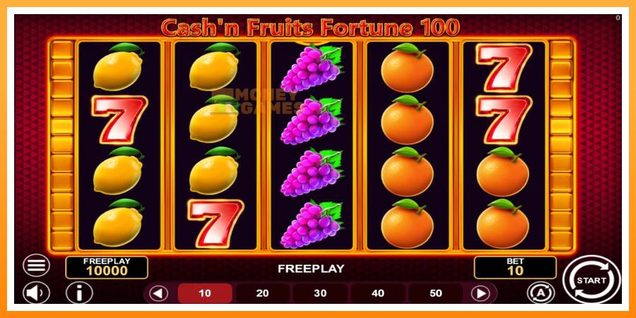 ลองสัมผัสเครื่องดูครับ Cashn Fruits Fortune 100, รูปภาพ 1: เล่นเพื่อเงิน