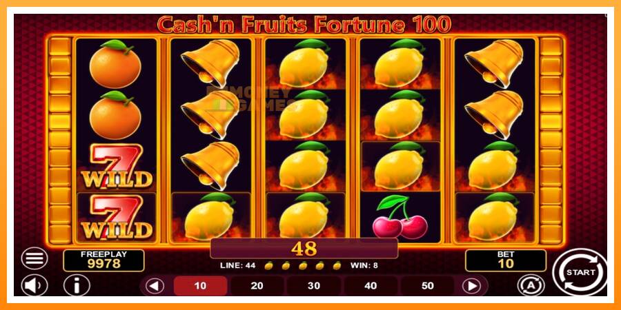 ลองสัมผัสเครื่องดูครับ Cashn Fruits Fortune 100, รูปภาพ 2: เล่นเพื่อเงิน