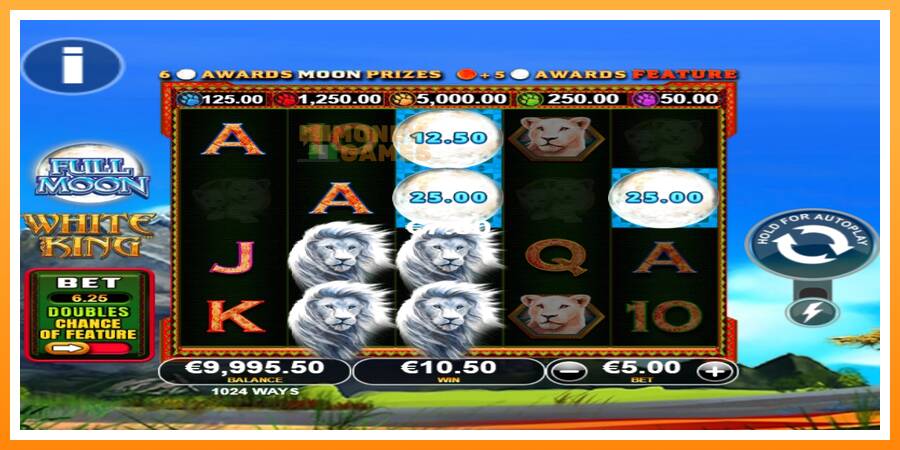 ลองสัมผัสเครื่องดูครับ Full Moon: White King PowerPlay Jackpot, รูปภาพ 2: เล่นเพื่อเงิน