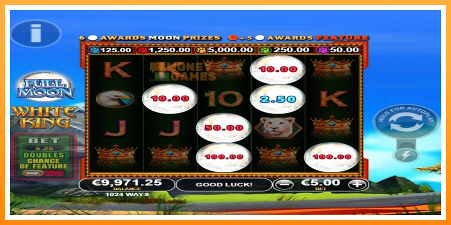 ลองสัมผัสเครื่องดูครับ Full Moon: White King PowerPlay Jackpot, รูปภาพ 3: เล่นเพื่อเงิน