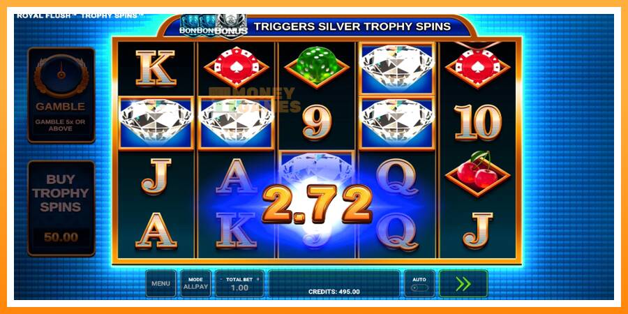 ลองสัมผัสเครื่องดูครับ Royal Flush Trophy Spins, รูปภาพ 4: เล่นเพื่อเงิน