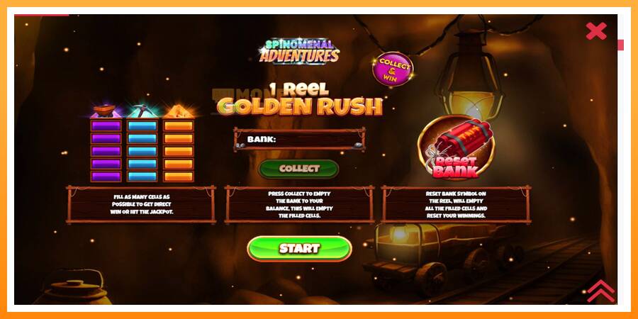 ลองสัมผัสเครื่องดูครับ 1 Reel Golden Rush, รูปภาพ 1: เล่นเพื่อเงิน