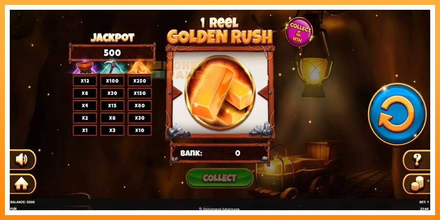 ลองสัมผัสเครื่องดูครับ 1 Reel Golden Rush, รูปภาพ 2: เล่นเพื่อเงิน