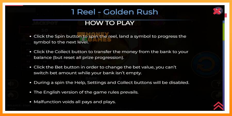 ลองสัมผัสเครื่องดูครับ 1 Reel Golden Rush, รูปภาพ 4: เล่นเพื่อเงิน