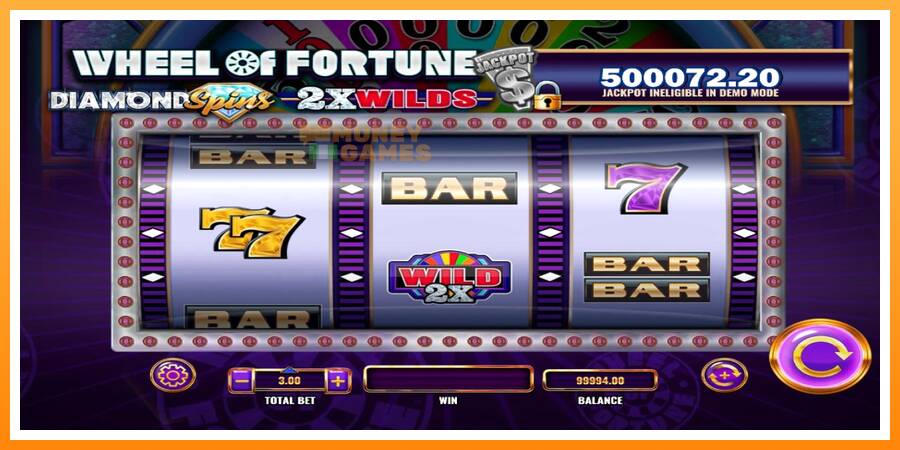 ลองสัมผัสเครื่องดูครับ Wheel of Fortune Diamond Spins 2x Wilds, รูปภาพ 2: เล่นเพื่อเงิน