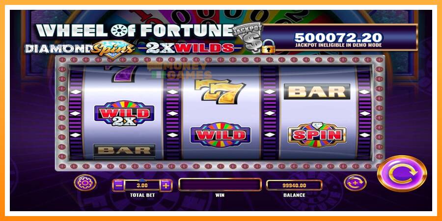 ลองสัมผัสเครื่องดูครับ Wheel of Fortune Diamond Spins 2x Wilds, รูปภาพ 3: เล่นเพื่อเงิน