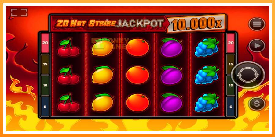 ลองสัมผัสเครื่องดูครับ 20 Hot Strike Jackpot, รูปภาพ 1: เล่นเพื่อเงิน