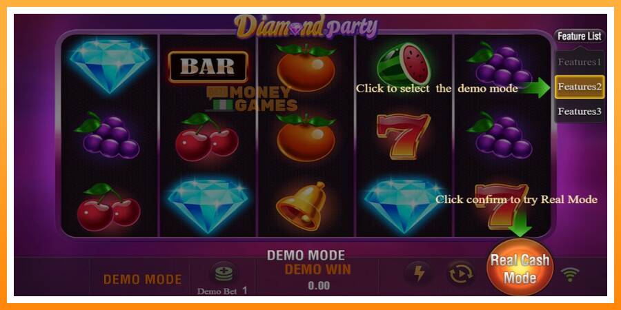 ลองสัมผัสเครื่องดูครับ Diamond Party, รูปภาพ 2: เล่นเพื่อเงิน