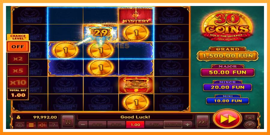 ลองสัมผัสเครื่องดูครับ 30 Coins Halloween Jackpots, รูปภาพ 2: เล่นเพื่อเงิน