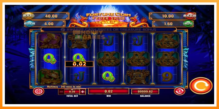 ลองสัมผัสเครื่องดูครับ Fortune Coin Fever Spins, รูปภาพ 2: เล่นเพื่อเงิน