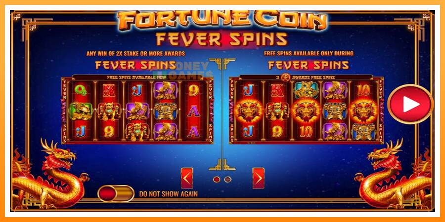 ลองสัมผัสเครื่องดูครับ Fortune Coin Fever Spins, รูปภาพ 3: เล่นเพื่อเงิน