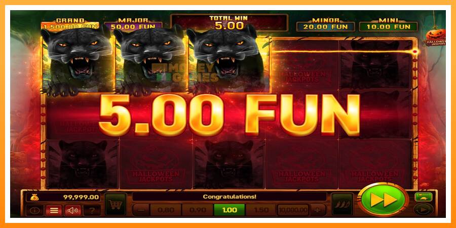 ลองสัมผัสเครื่องดูครับ Mighty Wild: Panther Grand Gold Edition Halloween Jackpots, รูปภาพ 4: เล่นเพื่อเงิน