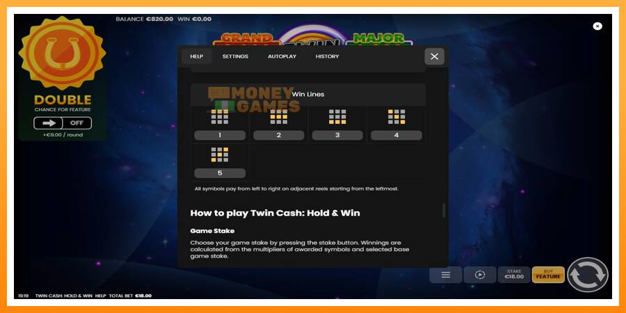 ลองสัมผัสเครื่องดูครับ Twin Cash: Hold and Win, รูปภาพ 7: เล่นเพื่อเงิน