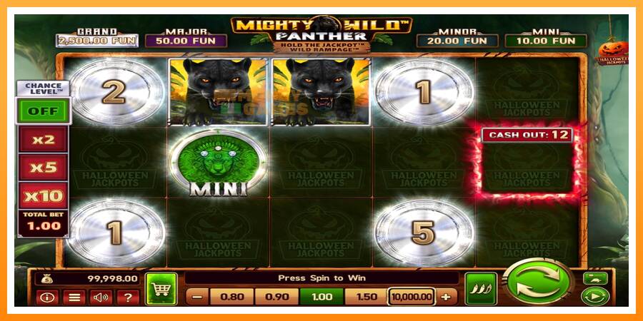 ลองสัมผัสเครื่องดูครับ Mighty Wild: Panther Grand Platinum Edition Halloween Jackpots, รูปภาพ 2: เล่นเพื่อเงิน