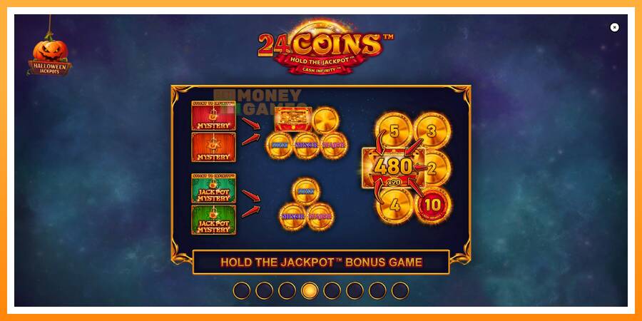 ลองสัมผัสเครื่องดูครับ 24 Coins Halloween Jackpots, รูปภาพ 1: เล่นเพื่อเงิน