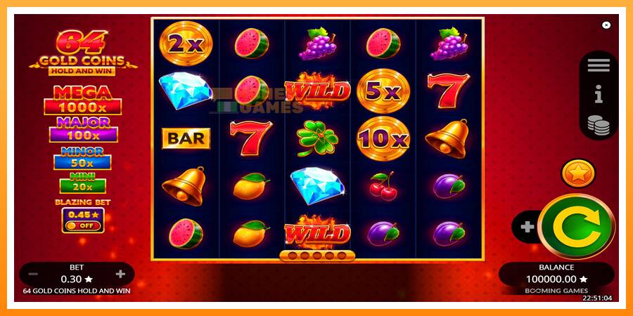 ลองสัมผัสเครื่องดูครับ 64 Gold Coins Hold and Win, รูปภาพ 1: เล่นเพื่อเงิน