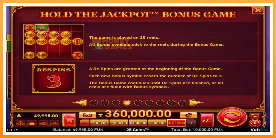 ลองสัมผัสเครื่องดูครับ 25 Coins Halloween Jackpots, รูปภาพ 5: เล่นเพื่อเงิน