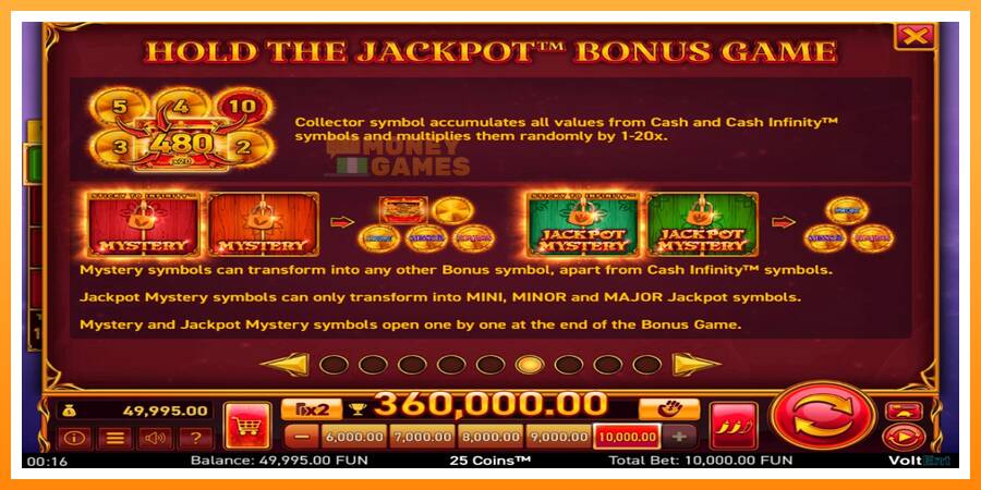 ลองสัมผัสเครื่องดูครับ 25 Coins Halloween Jackpots, รูปภาพ 6: เล่นเพื่อเงิน