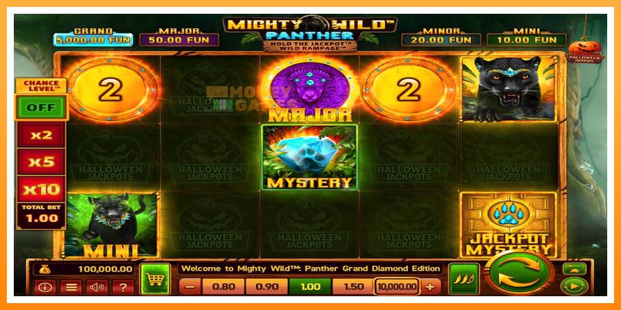 ลองสัมผัสเครื่องดูครับ Mighty Wild: Panther Grand Diamond Edition Halloween Jackpots, รูปภาพ 1: เล่นเพื่อเงิน