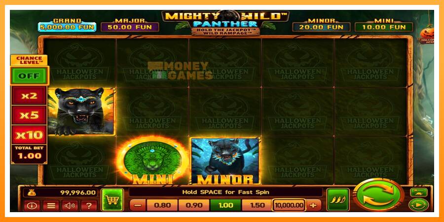 ลองสัมผัสเครื่องดูครับ Mighty Wild: Panther Grand Diamond Edition Halloween Jackpots, รูปภาพ 2: เล่นเพื่อเงิน