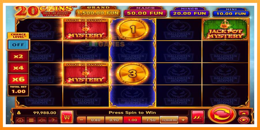 ลองสัมผัสเครื่องดูครับ 20 Coins Halloween Jackpots, รูปภาพ 3: เล่นเพื่อเงิน