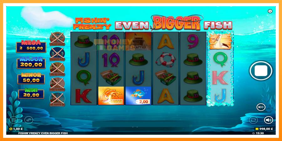 ลองสัมผัสเครื่องดูครับ Fishin Frenzy Even Bigger Fish, รูปภาพ 2: เล่นเพื่อเงิน