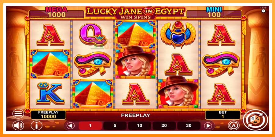 ลองสัมผัสเครื่องดูครับ Lucky Jane in Egypt Win Spins, รูปภาพ 1: เล่นเพื่อเงิน