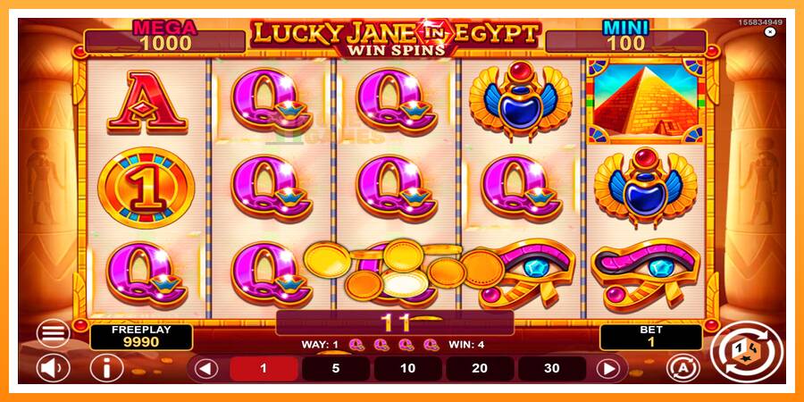 ลองสัมผัสเครื่องดูครับ Lucky Jane in Egypt Win Spins, รูปภาพ 3: เล่นเพื่อเงิน