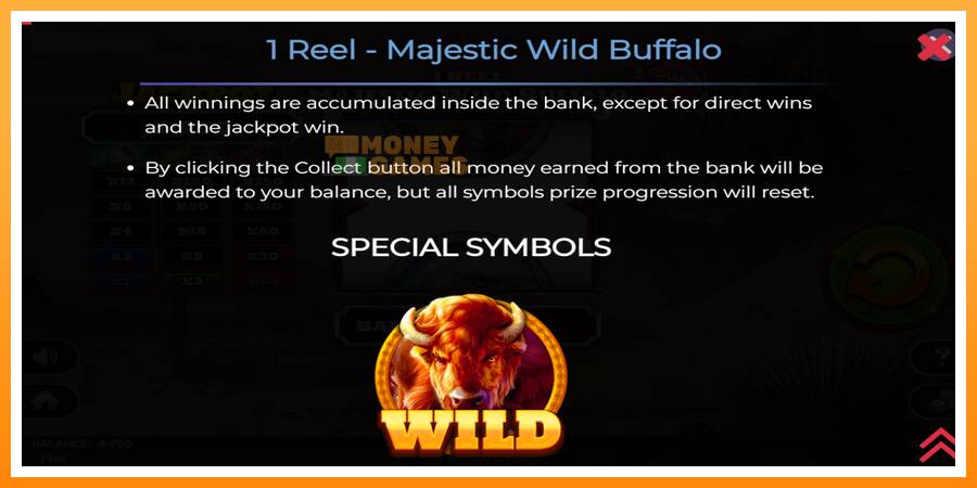 ลองสัมผัสเครื่องดูครับ 1 Reel Majestic Wild Buffalo, รูปภาพ 6: เล่นเพื่อเงิน