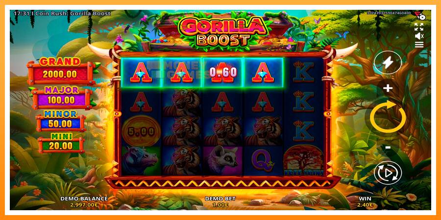 ลองสัมผัสเครื่องดูครับ Coin Rush: Gorilla Boost, รูปภาพ 4: เล่นเพื่อเงิน