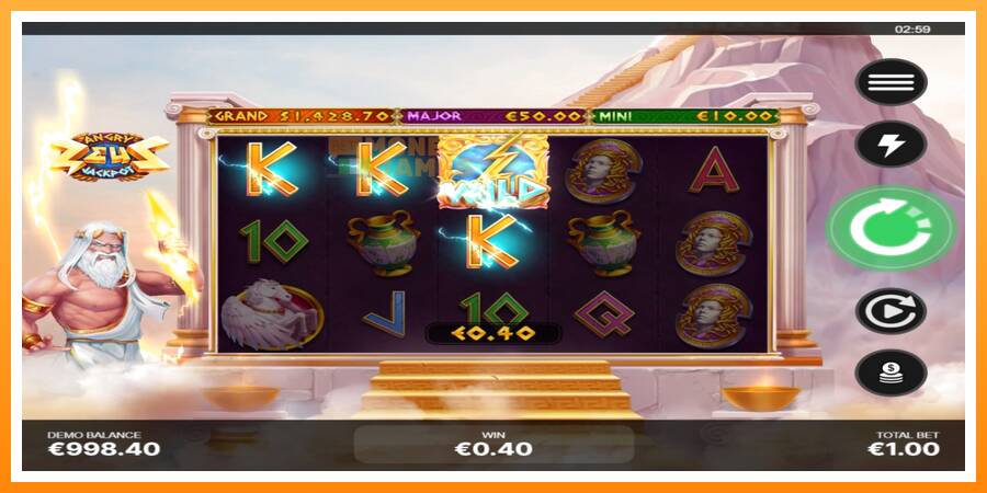 ลองสัมผัสเครื่องดูครับ Angry Zeus Jackpot, รูปภาพ 3: เล่นเพื่อเงิน