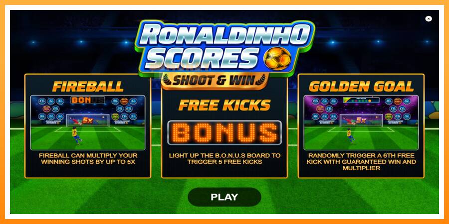 ลองสัมผัสเครื่องดูครับ Ronaldinho Scores Shoot & Win, รูปภาพ 1: เล่นเพื่อเงิน