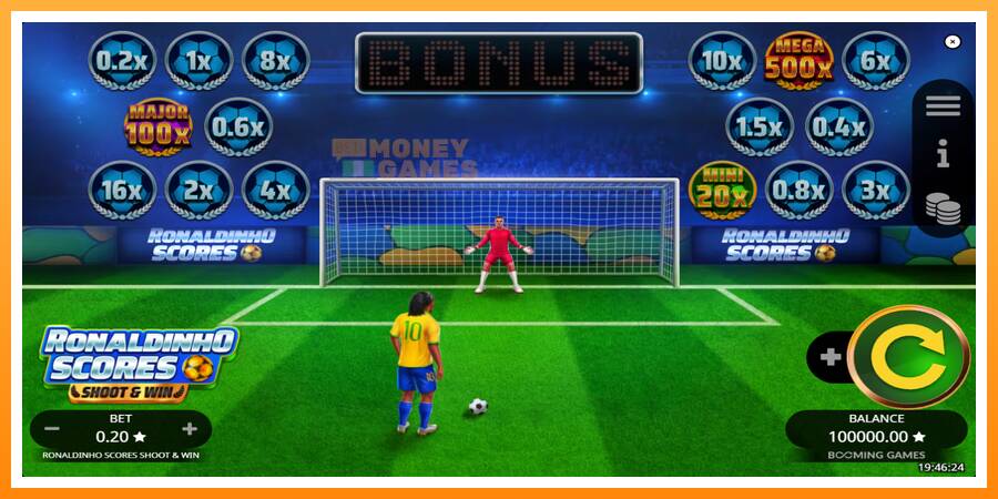 ลองสัมผัสเครื่องดูครับ Ronaldinho Scores Shoot & Win, รูปภาพ 2: เล่นเพื่อเงิน