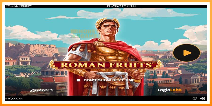 ลองสัมผัสเครื่องดูครับ Roman Fruits, รูปภาพ 1: เล่นเพื่อเงิน