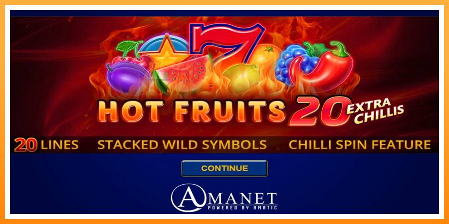 ลองสัมผัสเครื่องดูครับ Hot Fruits 20 Extra Chillis, รูปภาพ 1: เล่นเพื่อเงิน